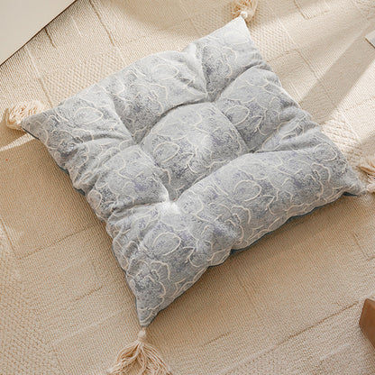 Floral-Patterned Decorative Floor Cushion