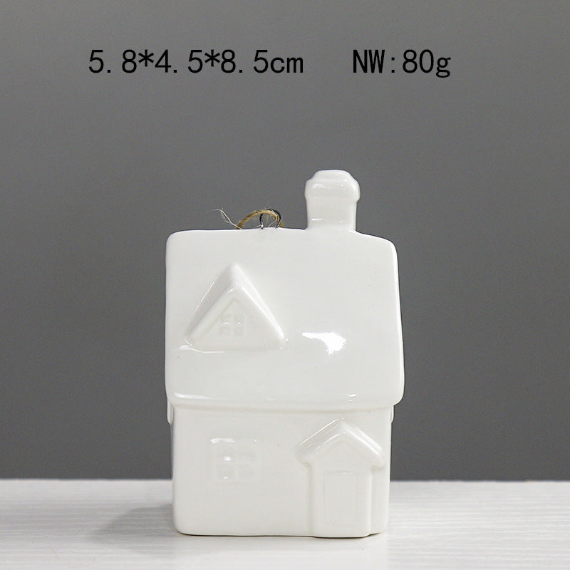 Home Decor Ceramic House Figurine Homeandso