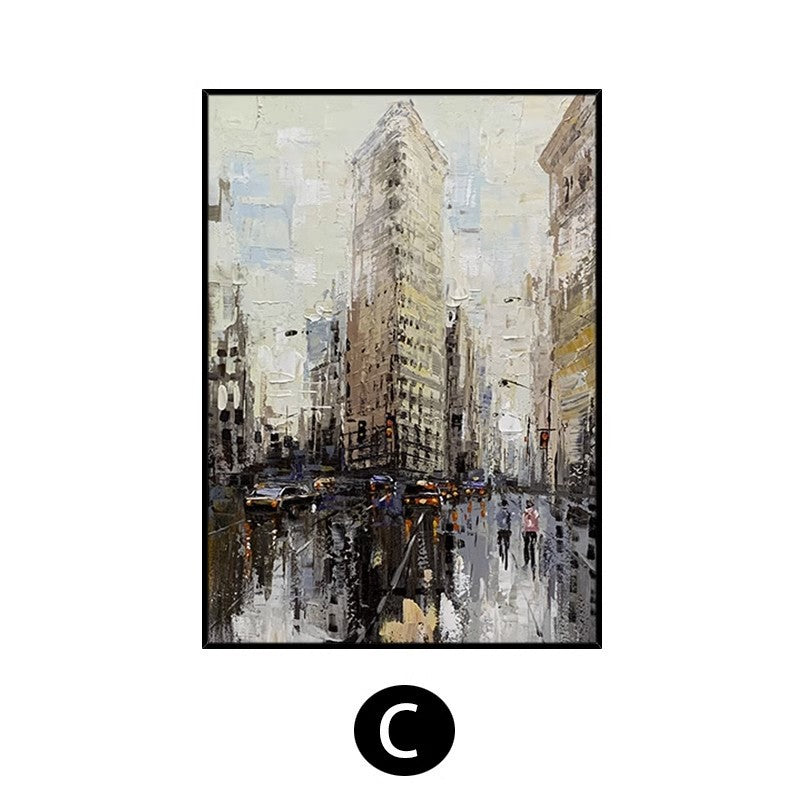Urban Abstract Cityscape Canvas Artwork Homeandso