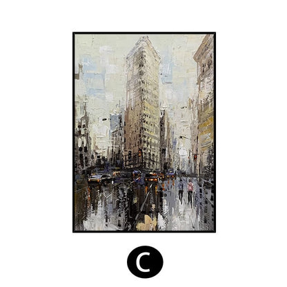 Urban Abstract Cityscape Canvas Artwork Homeandso