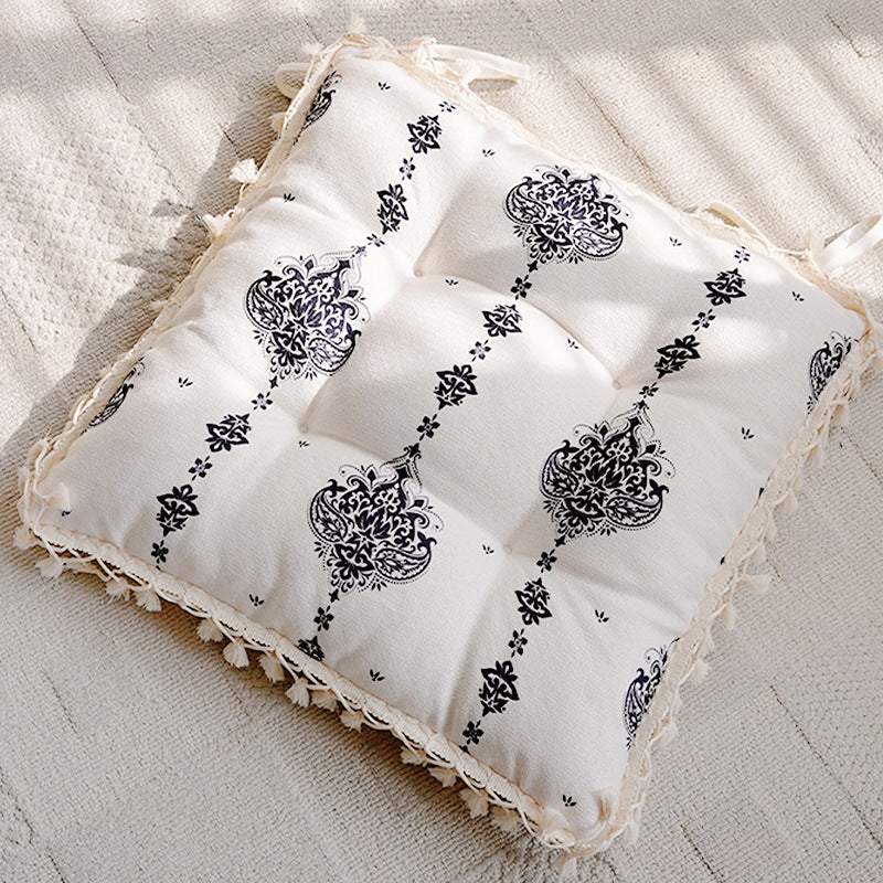 Decorative Tasseled Floor Cushion
