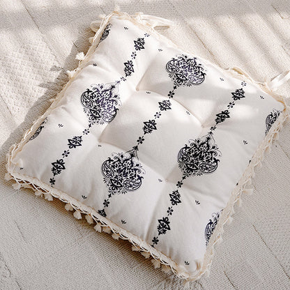 Decorative Tasseled Floor Cushion