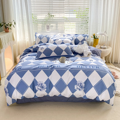 Playful Floral Cartoon Duvet Cover Set Homeandso
