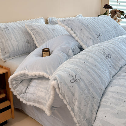 Plush Fleece Bedding Set Homeandso