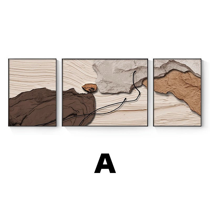 Abstract Textured Triptych Wall Art Homeandso