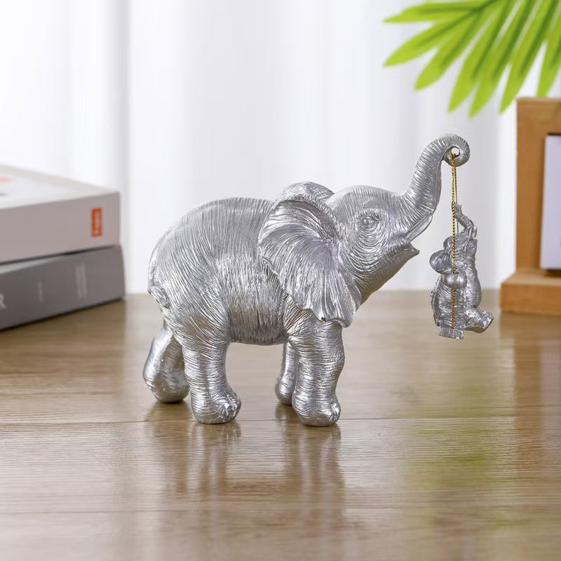 Decorative Elephant Family Sculpture Homeandso
