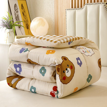 Lightweight Cotton Grid Pattern Comforter