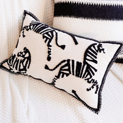 Artistic Abstract Patterned Throw Pillow