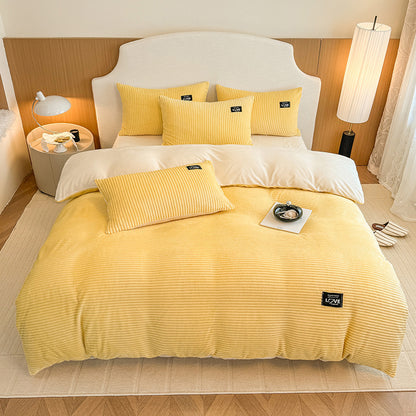 Luxurious Textured Velvet Comforter Set Homeandso