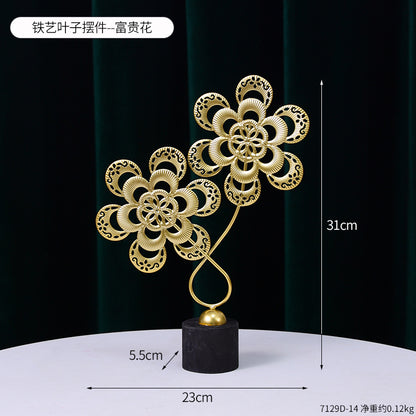 Decorative Metal Floral Sculpture Homeandso