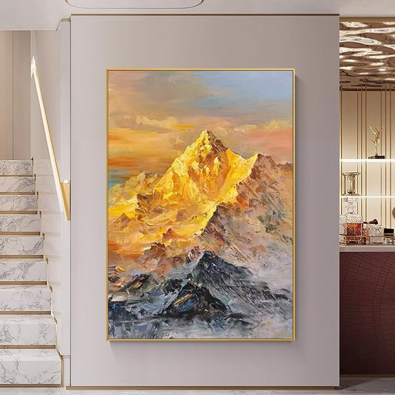 Mountain Landscape Textured Canvas Print Homeandso