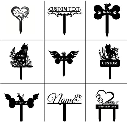 Customized Cat Garden Marker Homeandso