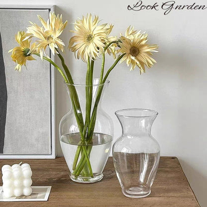 Elegante Glasblumenvase
