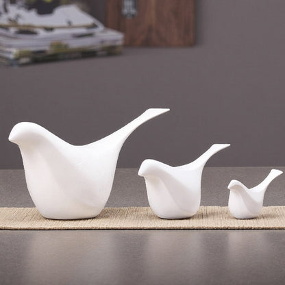 Decorative Ceramic Bird Figurine Set Homeandso