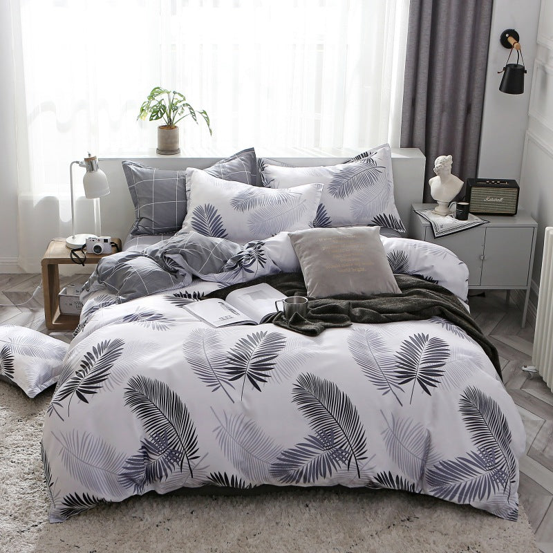 Playful Floral Cartoon Duvet Cover Set Homeandso