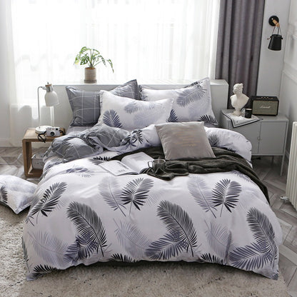 Playful Floral Cartoon Duvet Cover Set Homeandso