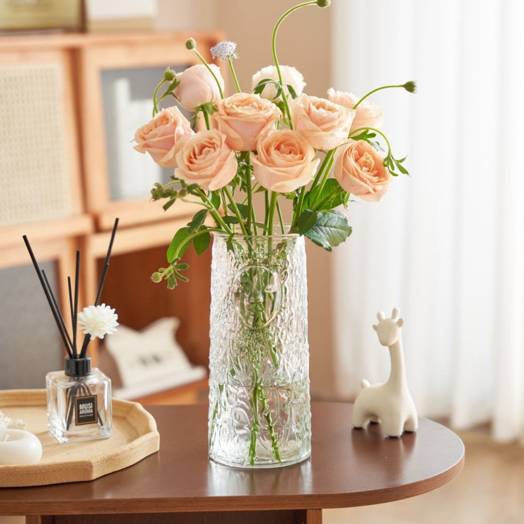 Decorative Textured Glass Vase