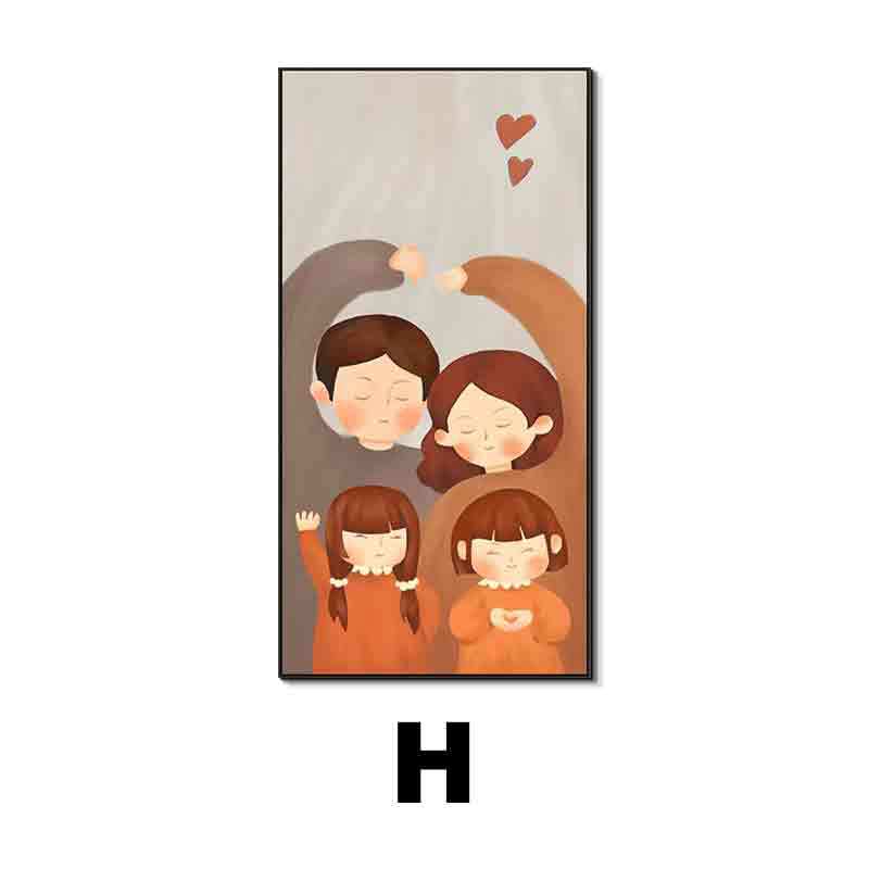 Framed Family Illustration Wall Art Homeandso