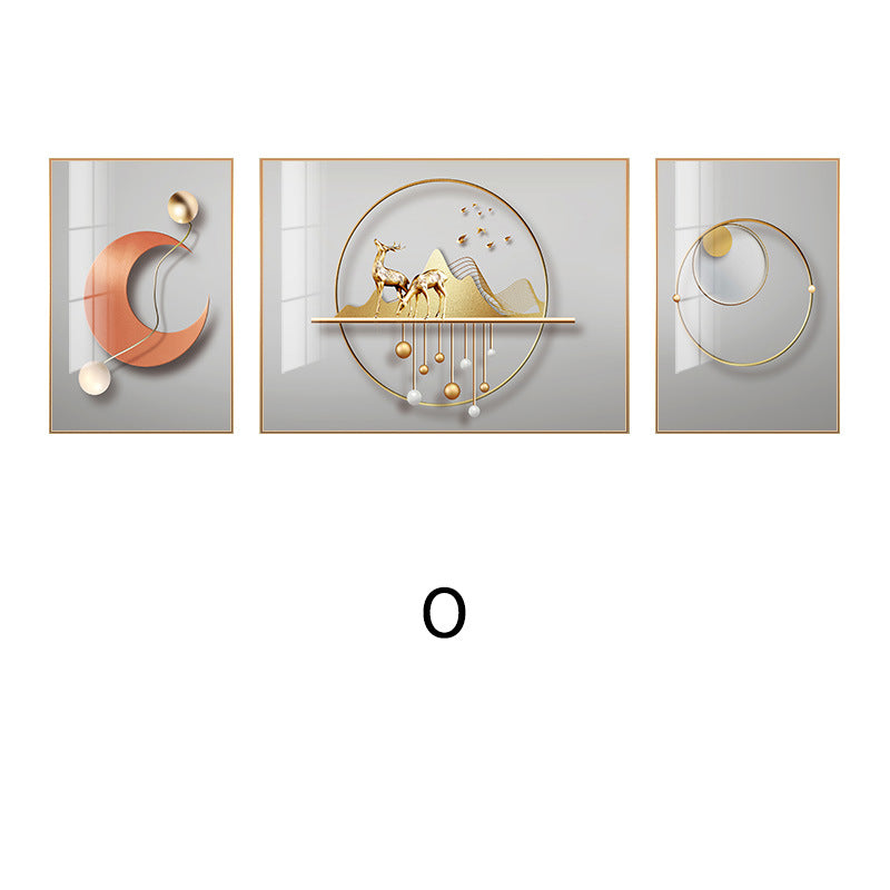 Abstract Elephant-Themed Canvas Triptych Art Homeandso