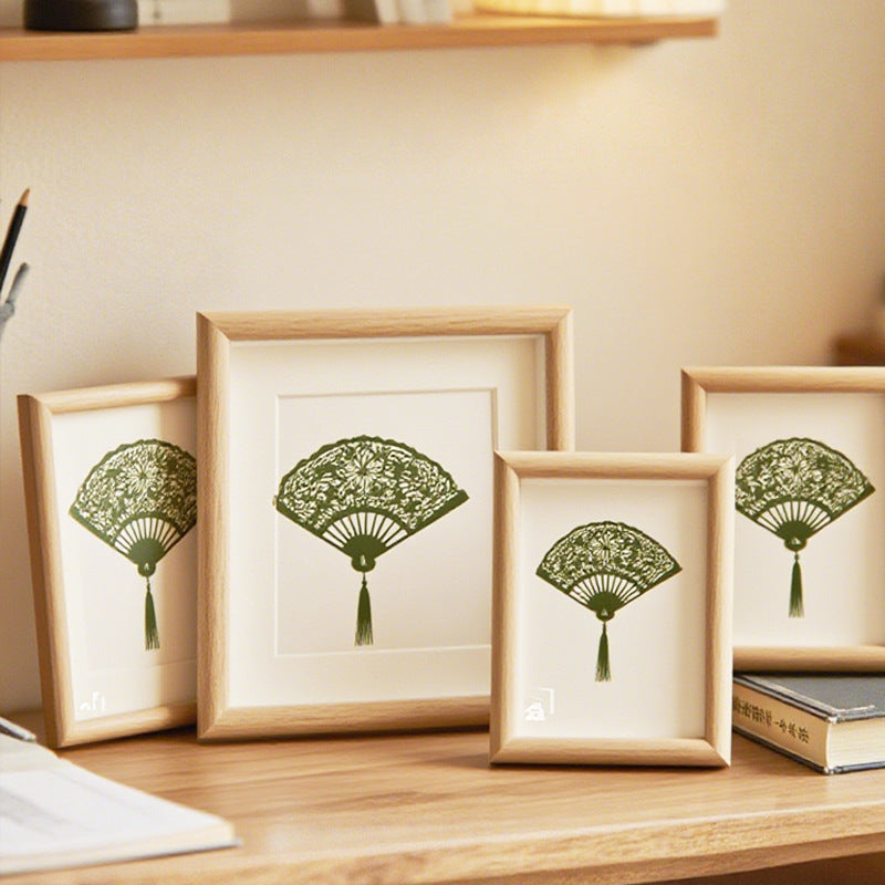 Elegant Framed Fan Art