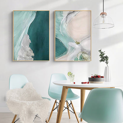 Abstract Ocean-Inspired Framed Wall Art Homeandso