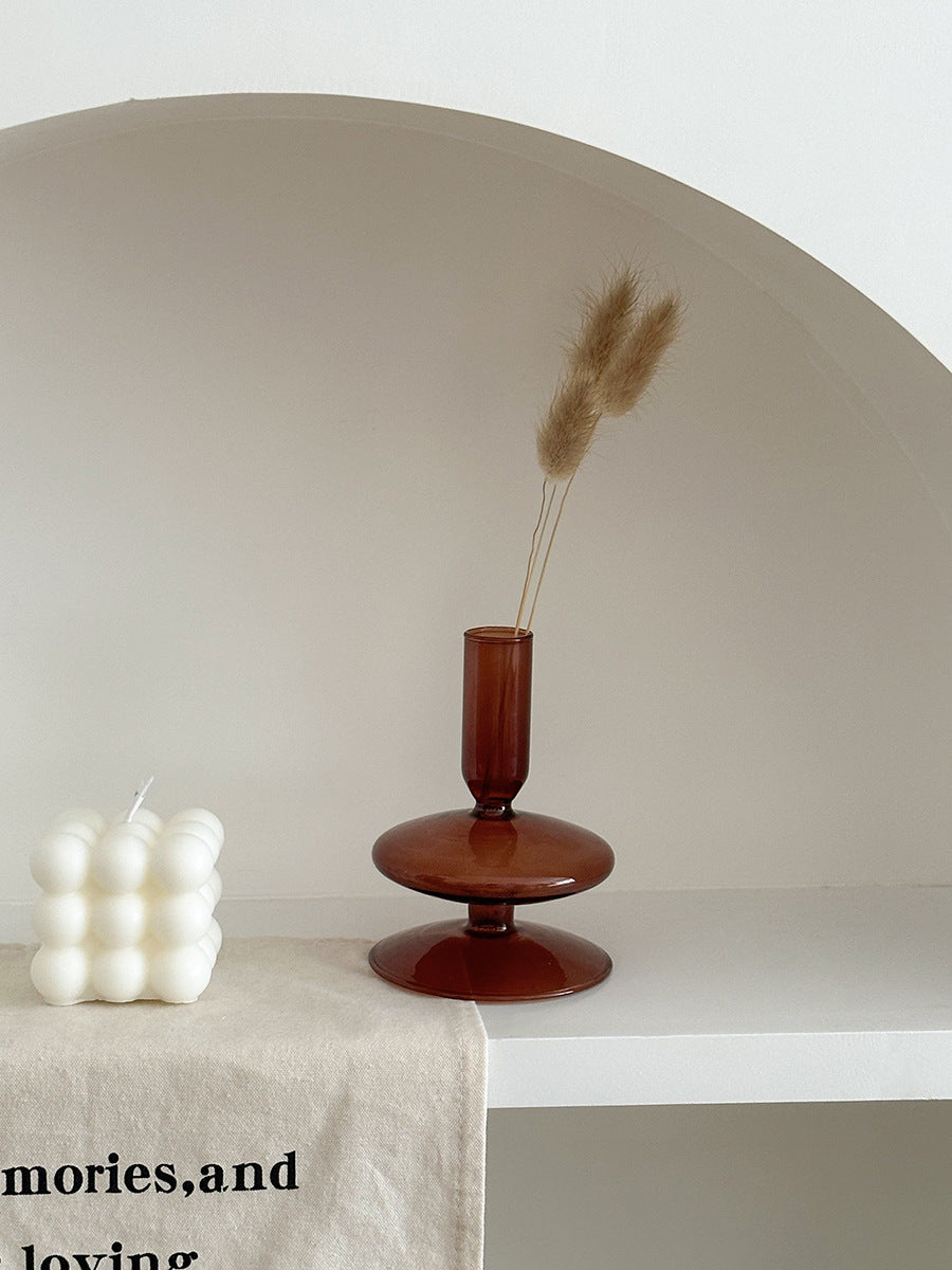 Unique Three-Tiered Decorative Glass Candle Holder