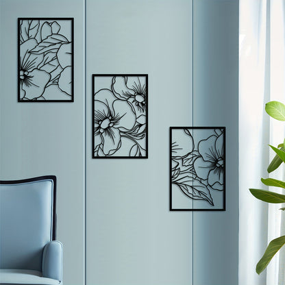 Floral-Inspired Metal Wall Art Homeandso