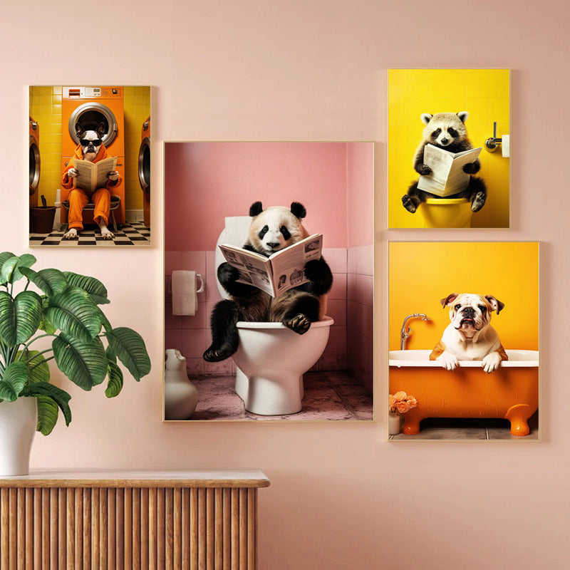 Whimsical Cat-Themed Wall Art Print Homeandso