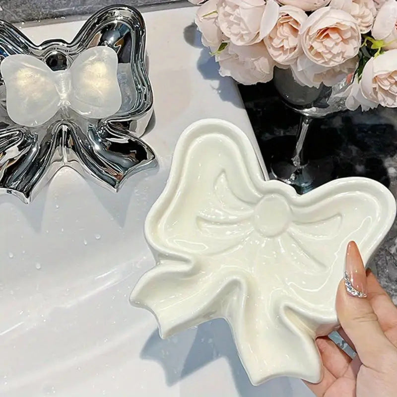 Bow-Shaped Decorative Catchall Dish Homeandso