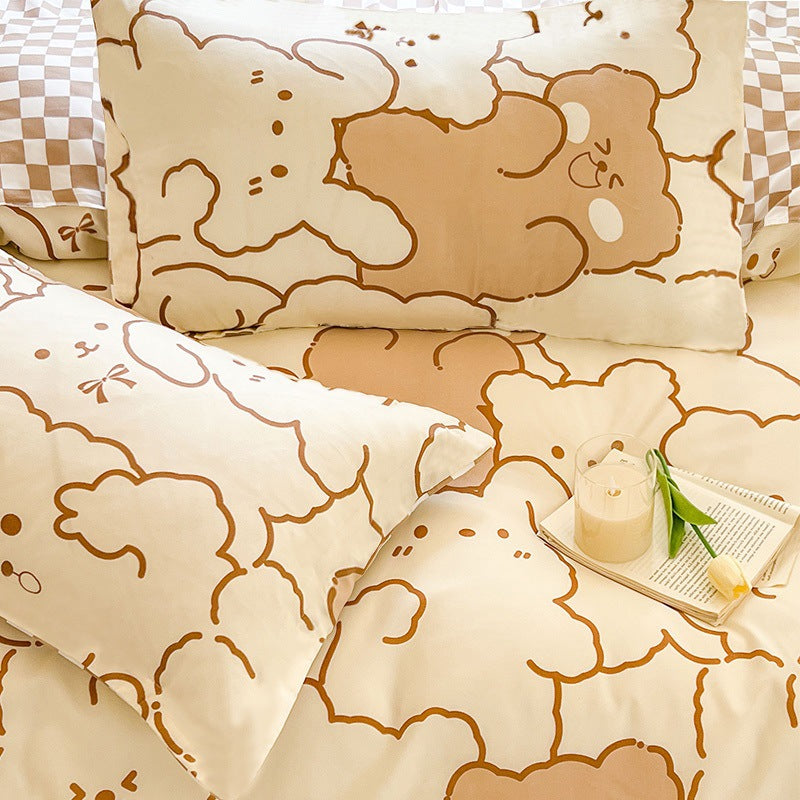 Stylish Grid Pattern Pillowcase Set