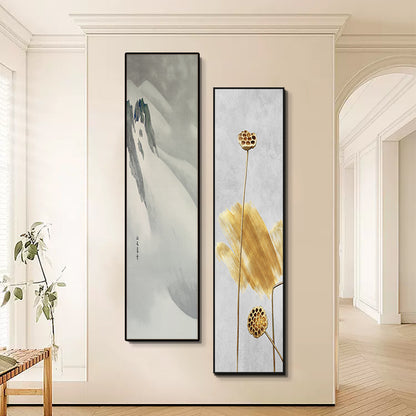 Elegant Vertical Abstract Wall Art Homeandso