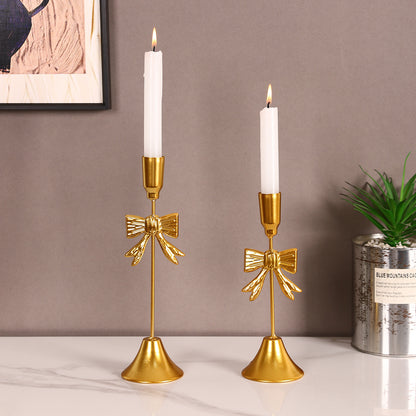 Elegant Bow-Shaped Decorative Candle Holder Homeandso