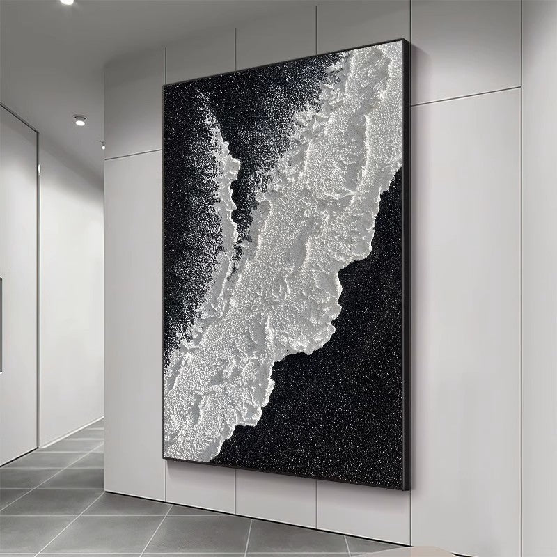 Coastal Wave Textured Canvas Artwork Homeandso