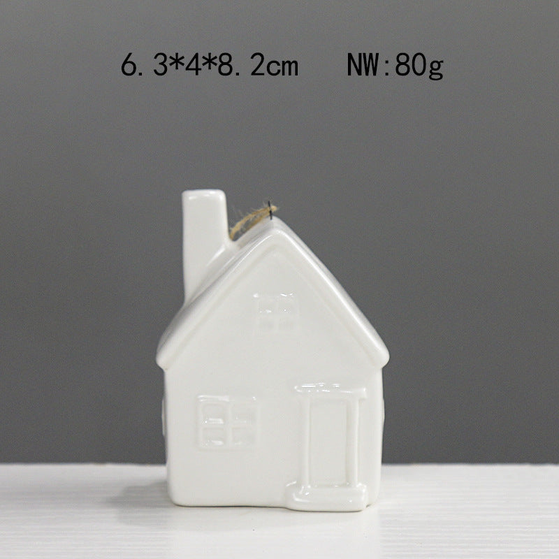 Home Decor Ceramic House Figurine Homeandso