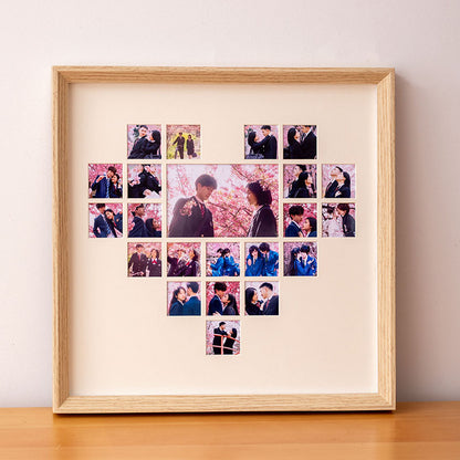Herzförmiger Collage-Rahmen