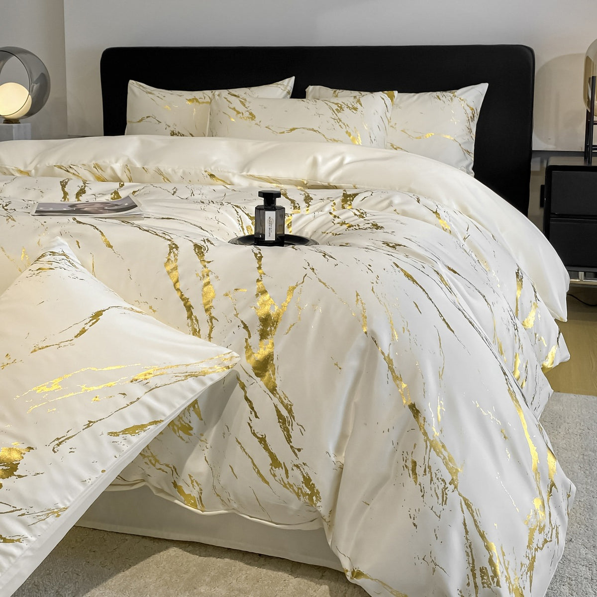Decorative Elegant Marble Pattern Bedding Set Homeandso