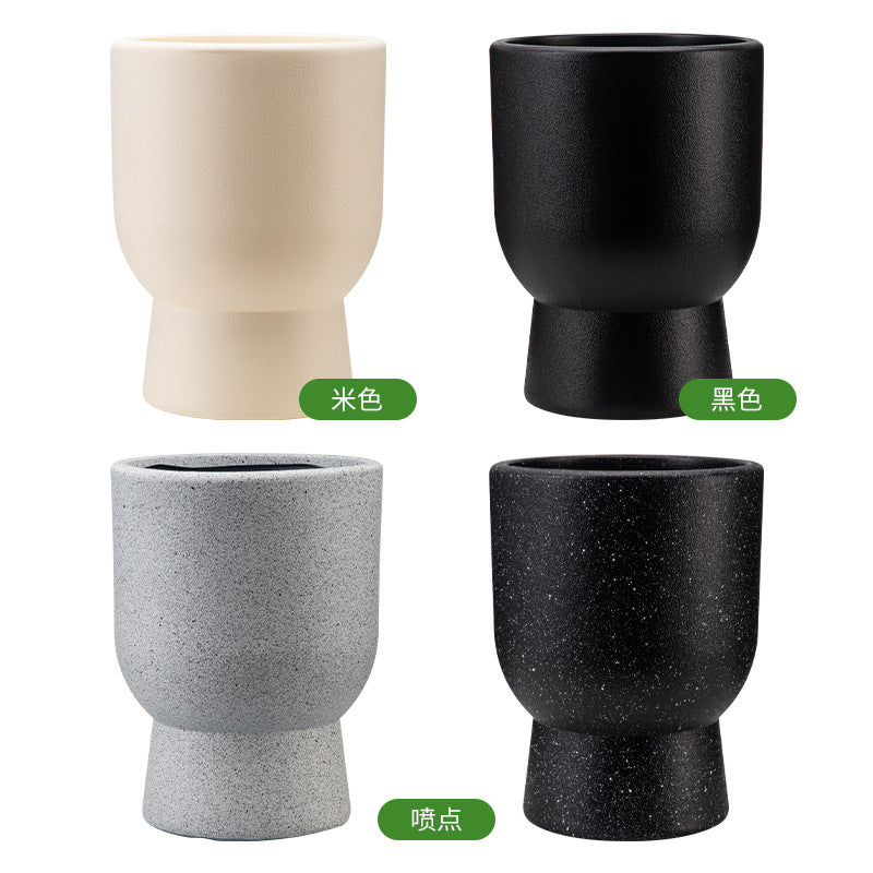 Contemporary Textured Ceramic Planter Homeandso