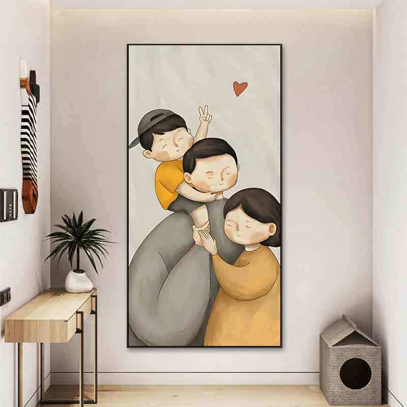 Framed Family Illustration Wall Art Homeandso