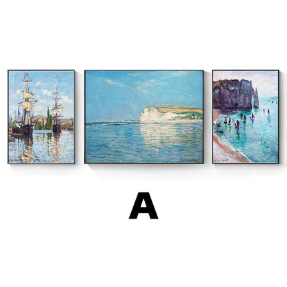 Framed Impressionist Landscape Art Set Homeandso