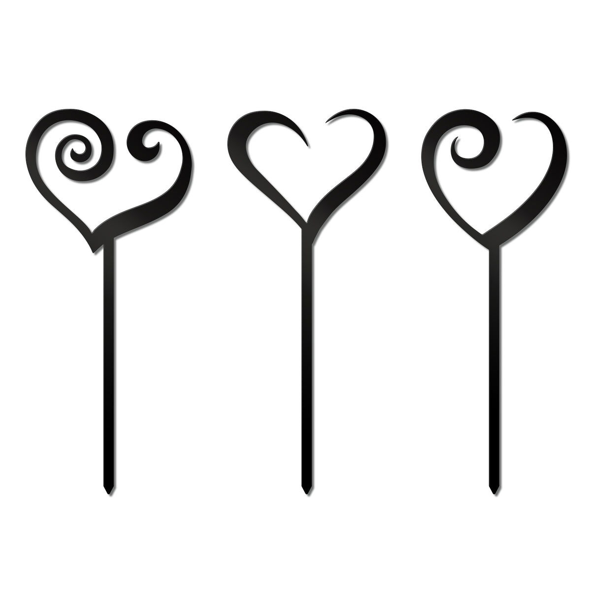 Decorative Heart-Shaped Garden Stakes Homeandso