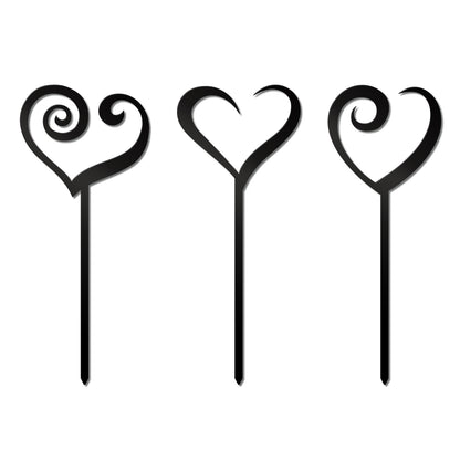 Decorative Heart-Shaped Garden Stakes Homeandso