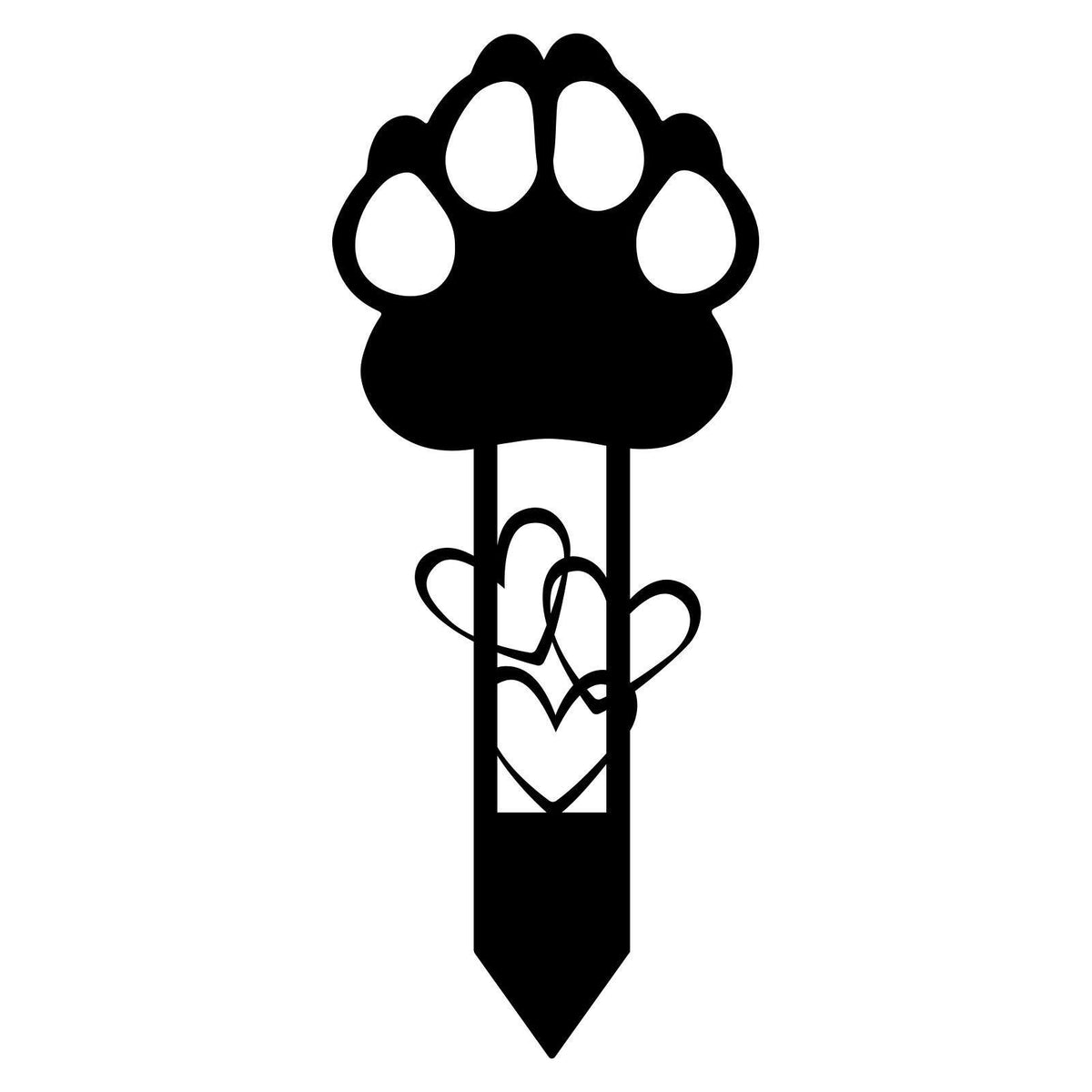 Decorative Pet Paw Garden Stake Homeandso