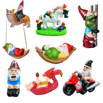 Playful Garden Gnome Figurine Homeandso