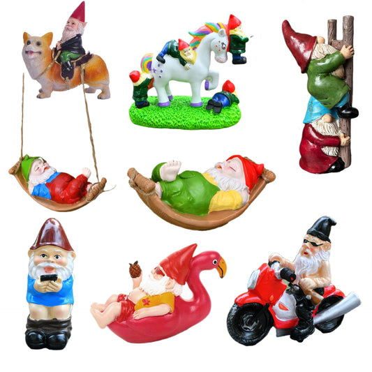Playful Garden Gnome Figurine Homeandso