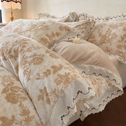 Decorative Floral Printed Duvet Cover Set Homeandso