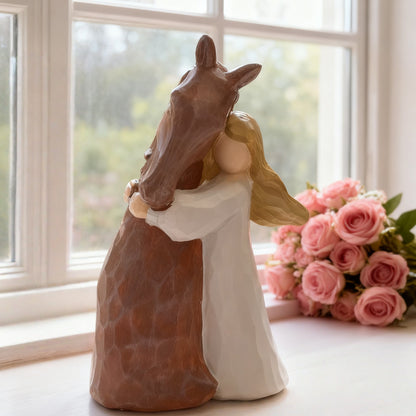 Cherished Horse and Girl Figurine Homeandso