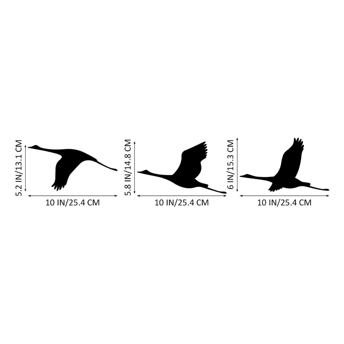 Homeandso Crane Silhouette Wall Art