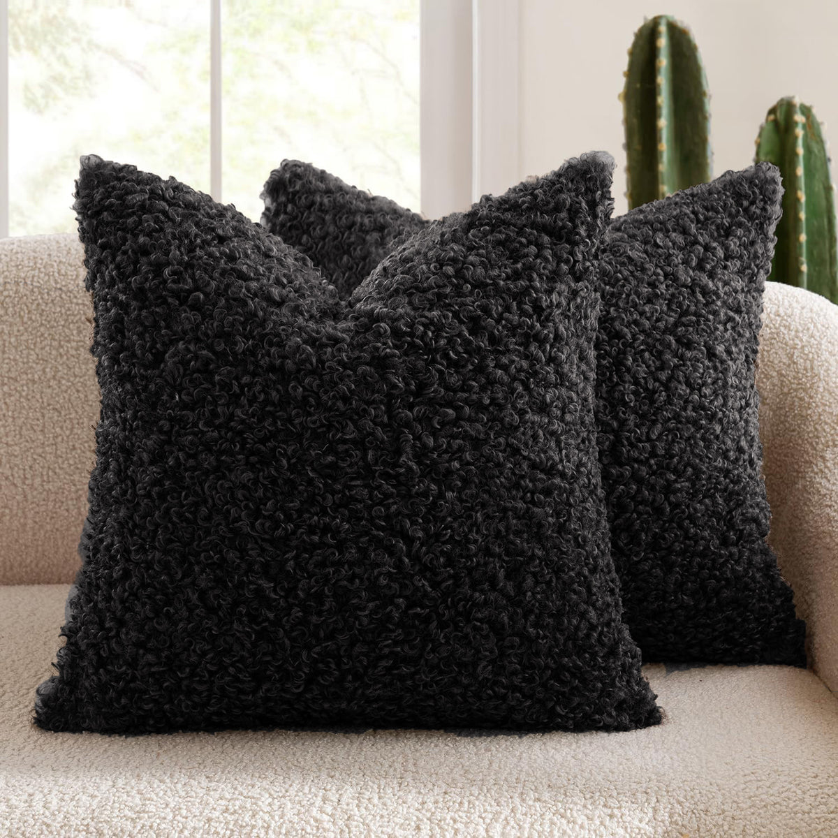 Fluffy Textured Decorative Pillow