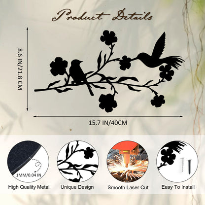 Decorative Bird and Flower Wall Art Homeandso