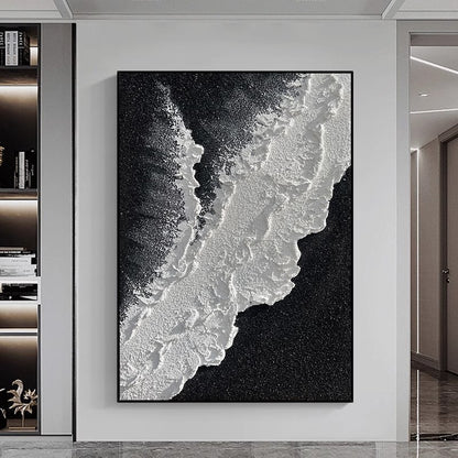Coastal Wave Textured Canvas Artwork Homeandso
